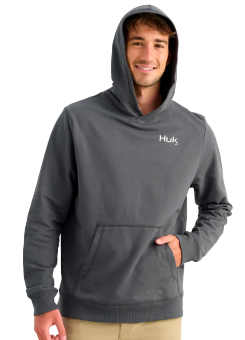 Huk Men's Edisto KC Americana Terry Hoodie Dark Shadow