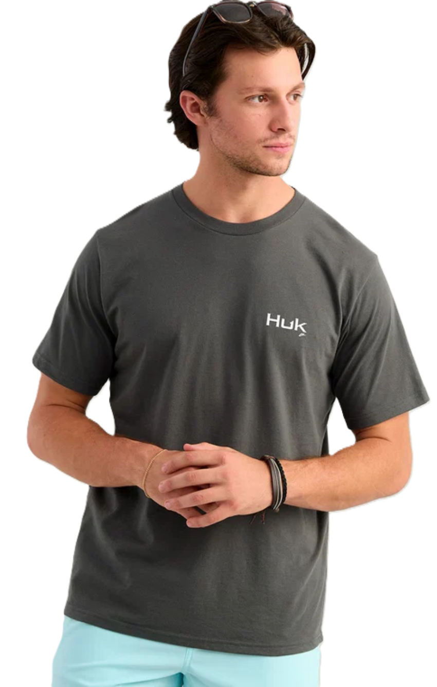 Huk Men's KC Americana SS Tee Dark Shadow