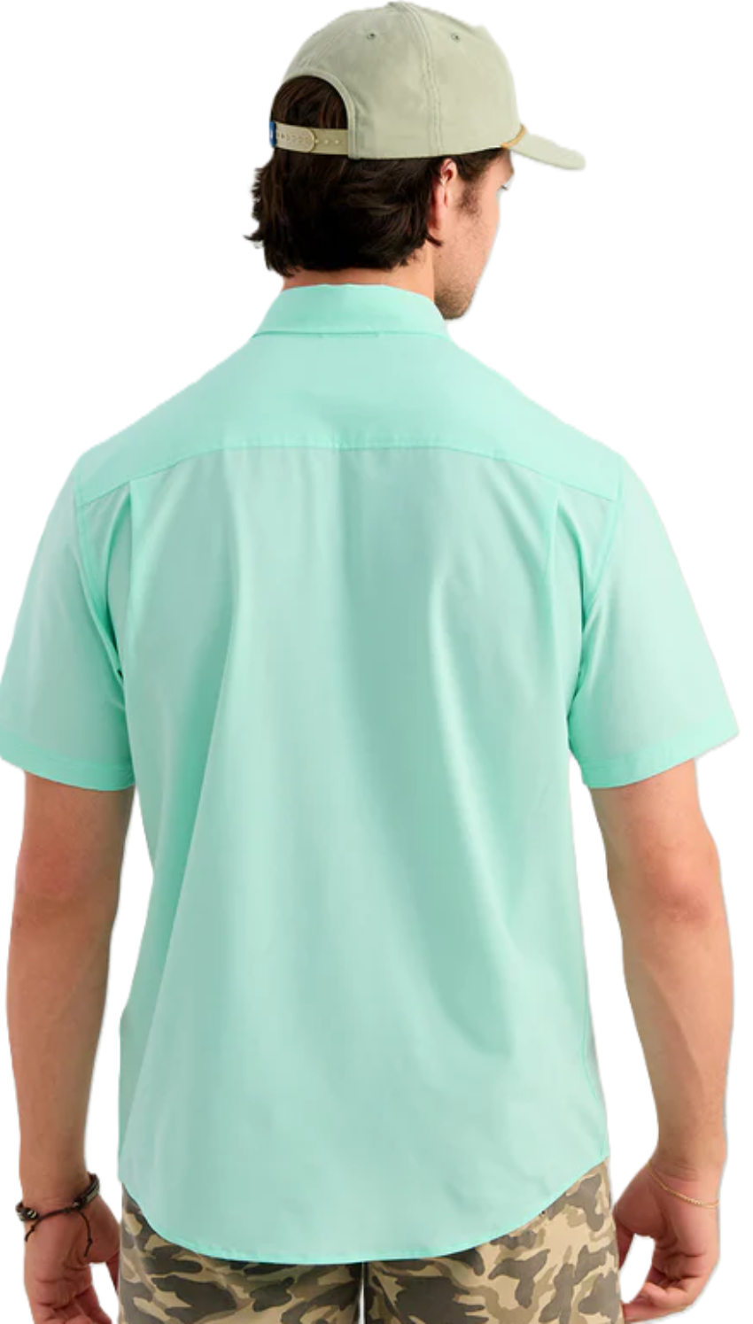 Huk Men's Kona Button-Down SS Shirt Caicos
