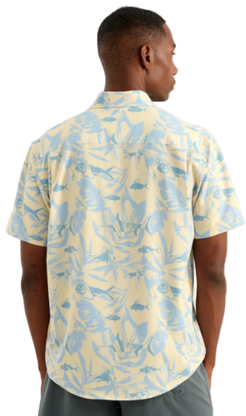 Huk Men's Kona Printed SS Shirt Oyster Grey