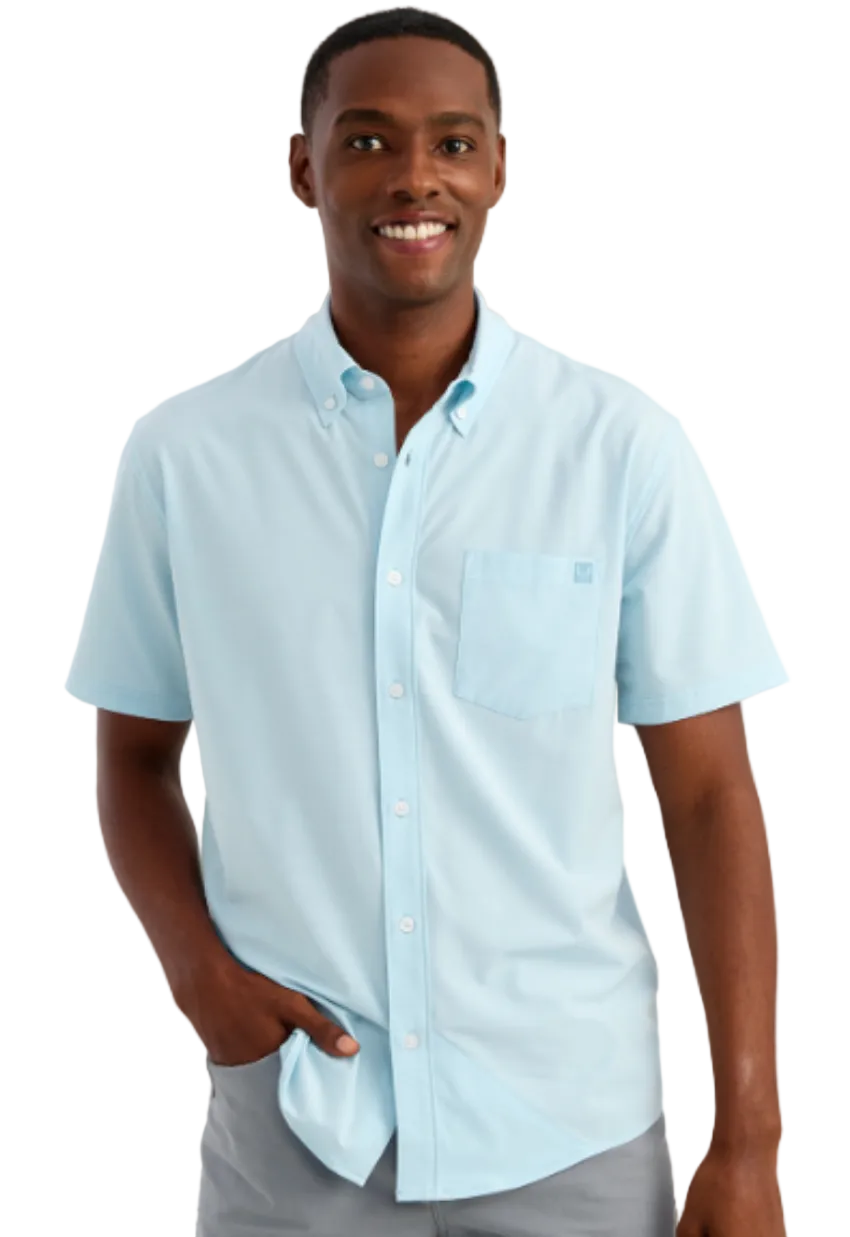 Huk Men's Kona Solid SS Shirt Coastal Drift