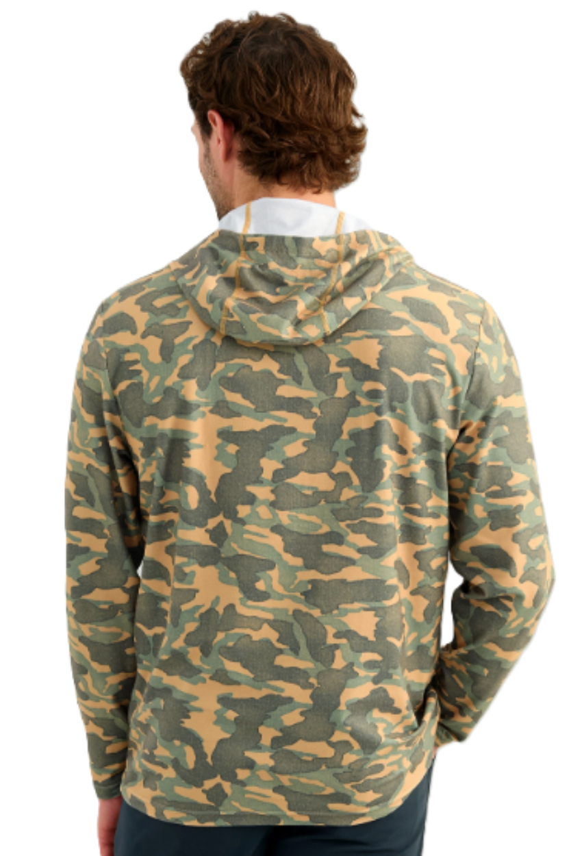 Huk Men's Leeward Printed Fleece Hoodie Starfish