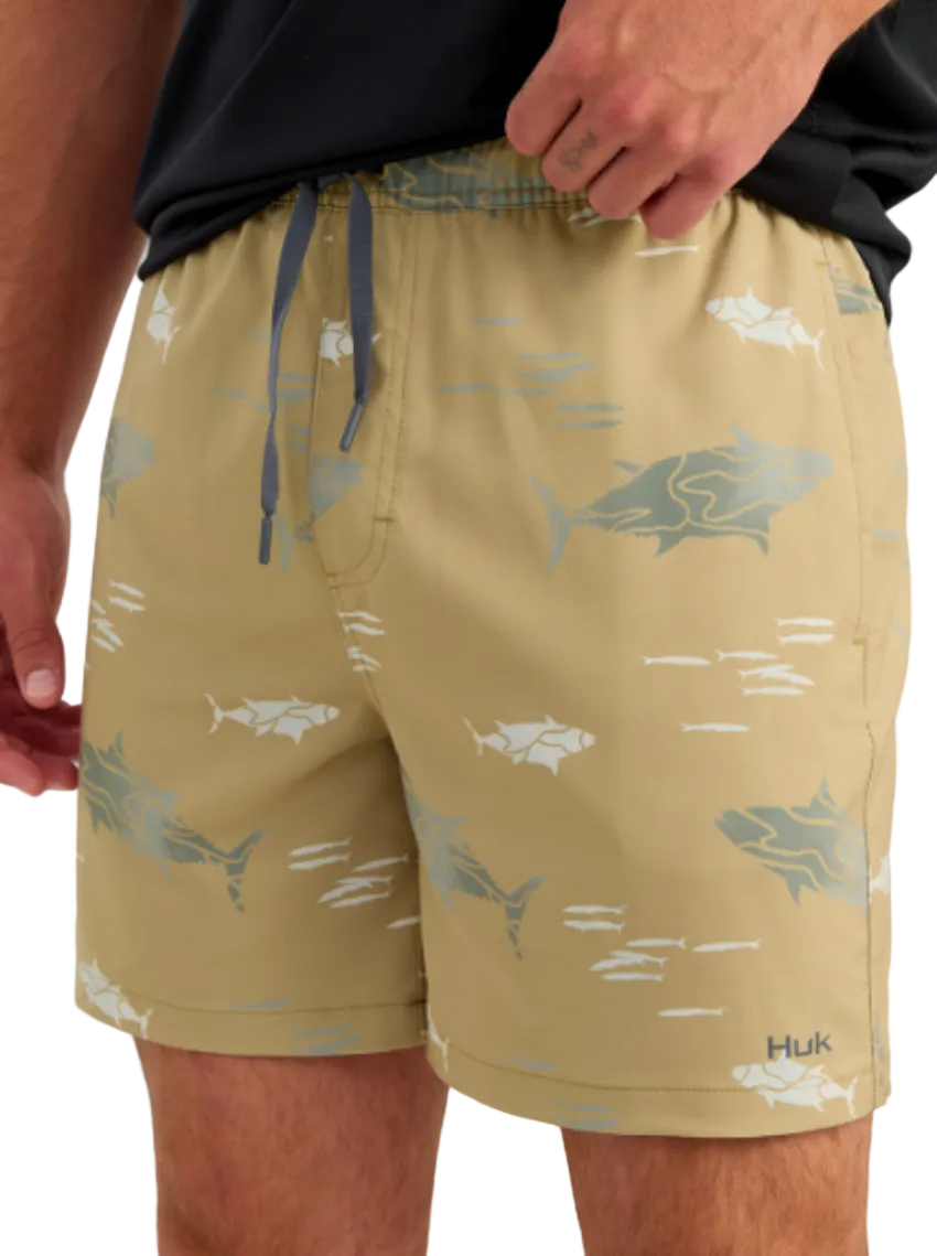 Huk Men's Pursuit Printed Volley Shorts Starfish