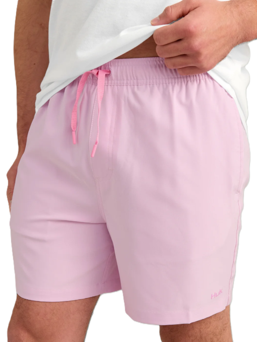 Huk Men's Pursuit Volley Swim Shorts Oleander