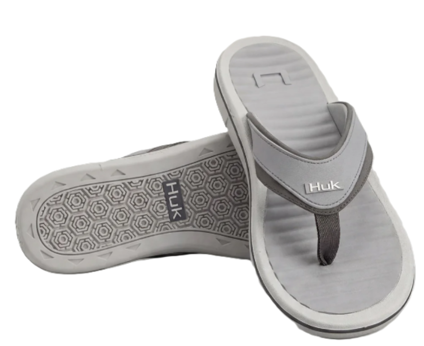 Huk Men's Rogue Island Performance Flip-Flop Grey