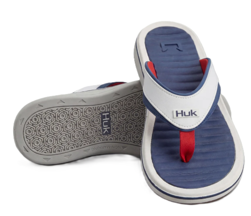 Huk Men's Rogue Island Performance Flip-Flop Naval Academy