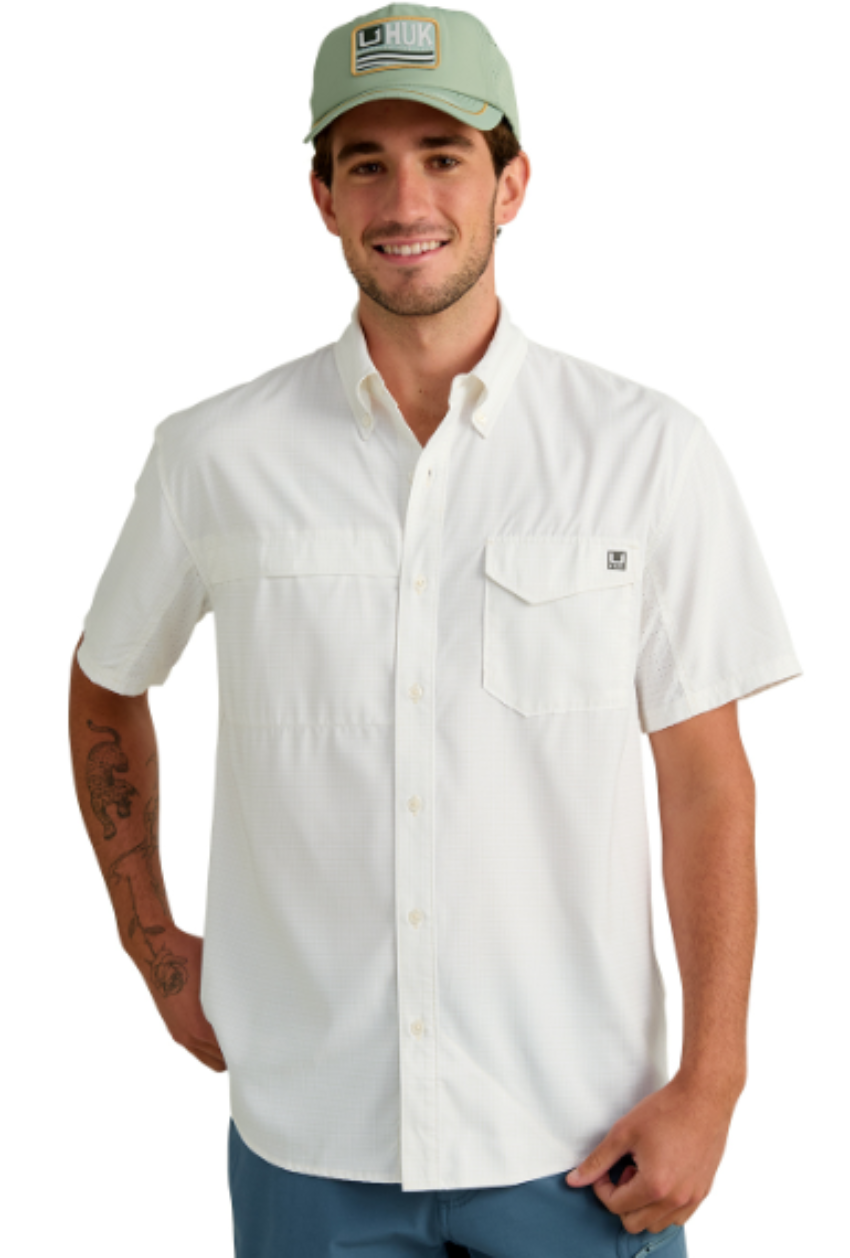 Huk Men's TidePoint Printed SS Shirt Pale Algae