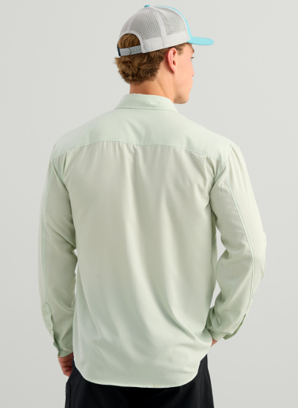 Huk Men's TidePoint LS Shirt Pale Algae
