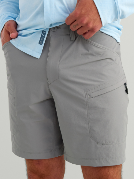 Huk Men's Watershed Fishing Shorts Sharkskin