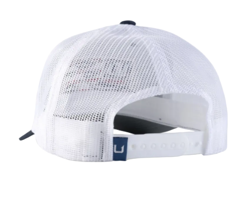 Huk Trophy Flag Trucker Hat Black