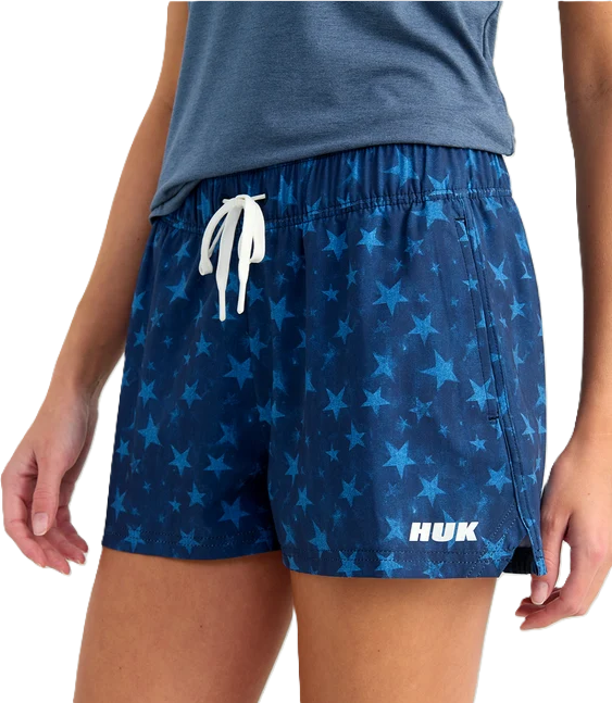 Huk Women's Americana Isla Shorts Navy Stars