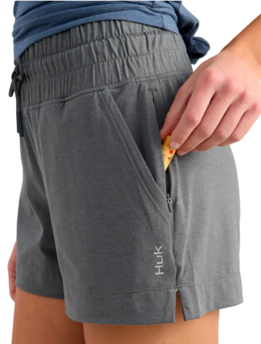Huk Women's Bayside Shorts Anchor Heather