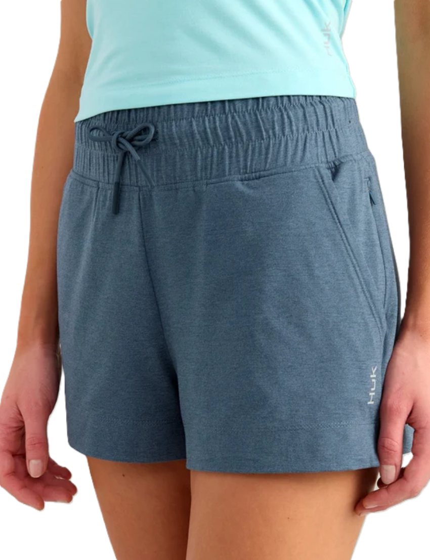 Huk Women's Bayside Shorts Vintage Indigo Heather
