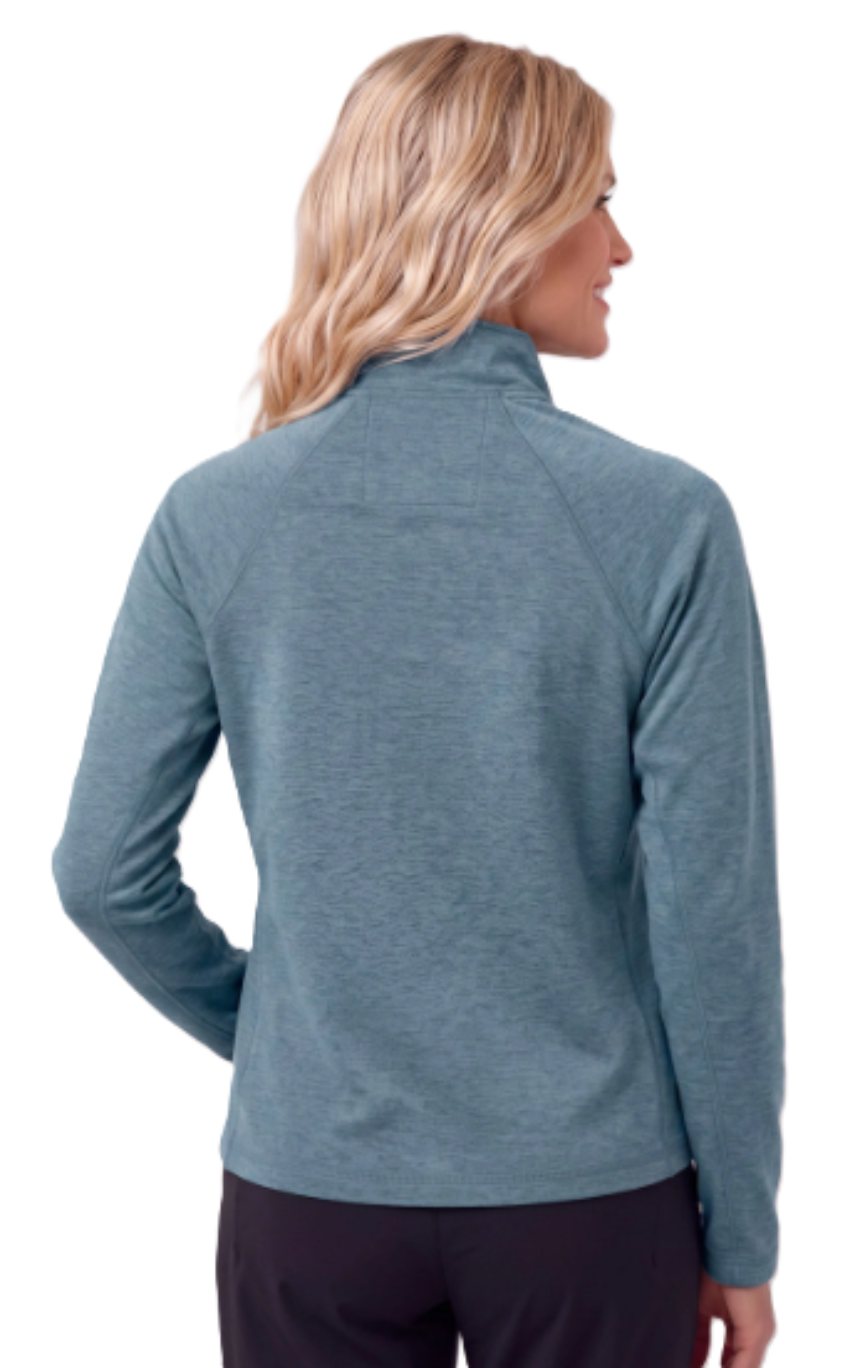Huk Women's Coldfront Fleece 1/2 Zip PulloverAqua Haze Heather
