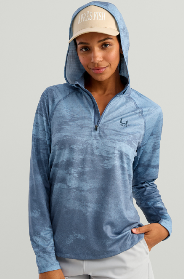 Huk Women's Icon Printed Hoodie Vintage Indigo