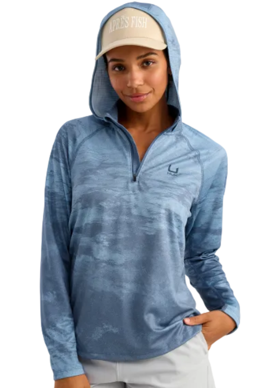 Huk Women's Icon Printed Hoodie Vintage Indigo