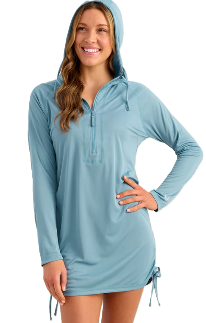 Huk Women's Pursuit Cover-Up Dress Blue Shadow
