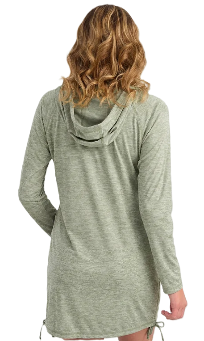 Huk Women's Pursuit Cover-Up Dress Spanish Moss Heather