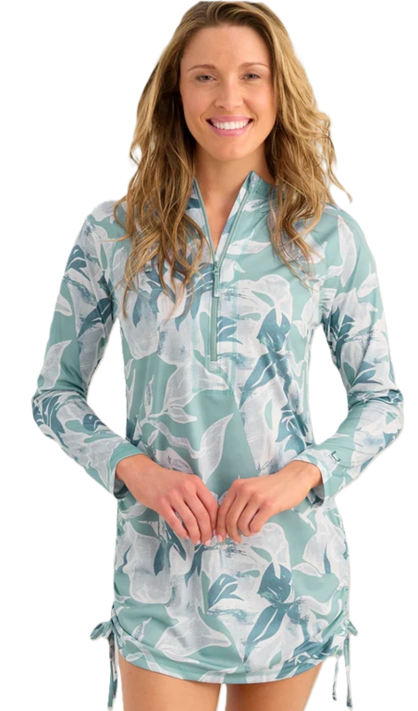 Huk Women's Pursuit Cover-Up Dress Reefline Petal Breeze