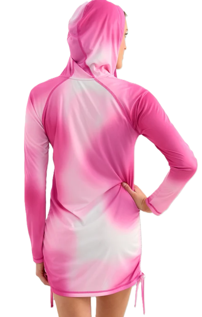 Huk Womens Pursuit Cover-Up Dress Oleander Ombre
