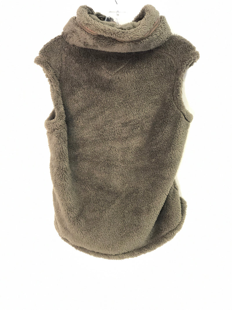 Fleece Vest w/Hoodie Mushroom Brown