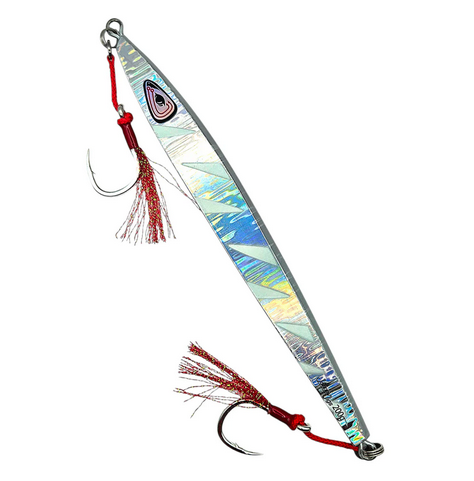 JOHNNY JIGS Flatty Silver Glow Slow Pitch Jig