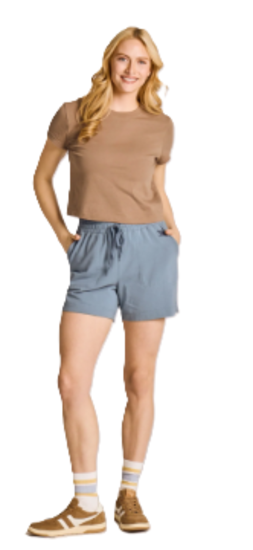 Life Is Good Women's Solid Crusher-FLEX Shorts Slate Blue