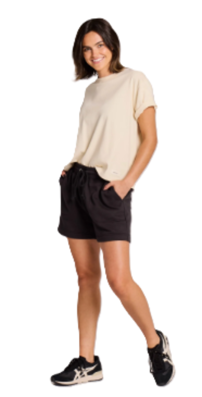 Life Is Good Women's Solid Good Vibes Fleece Shorts True Black