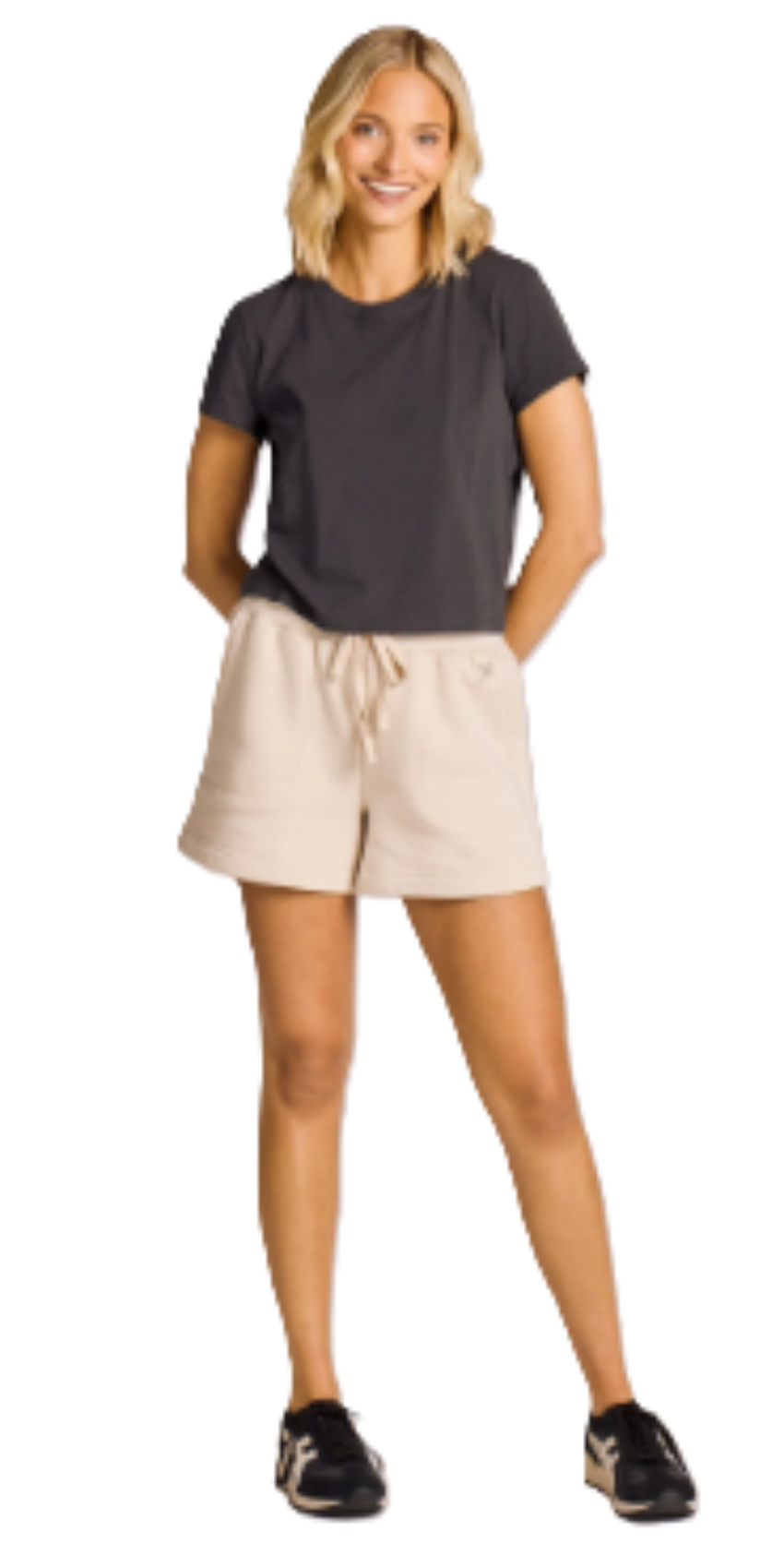 Life Is Good Women's Solid Good Vibes Shorts Birch White