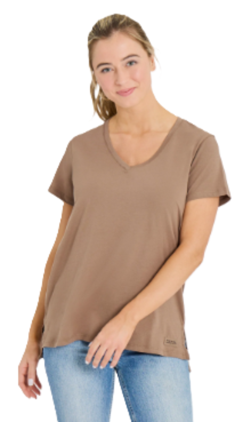 Life is Good Women's Solid Crusher-LITE Vee Tunic Mushroom Brown