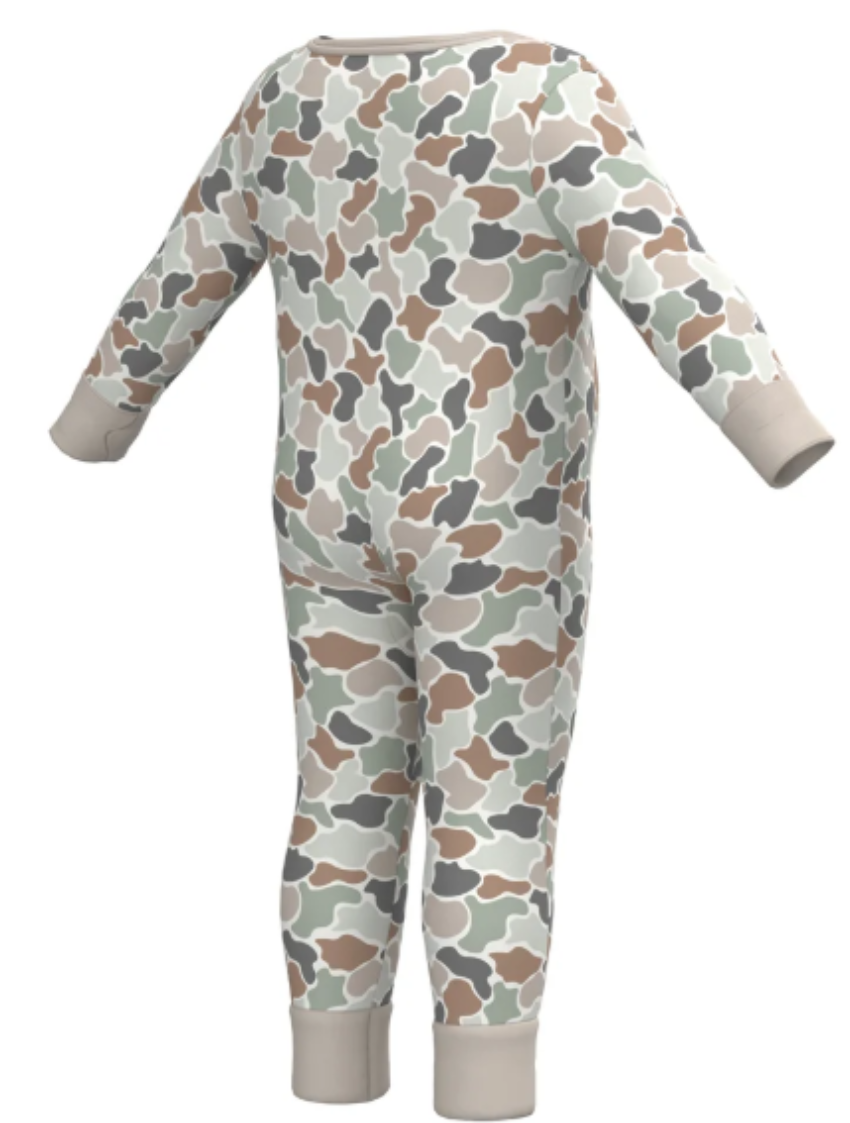 Local Boy Infant Body Suit Forest Camo Flora