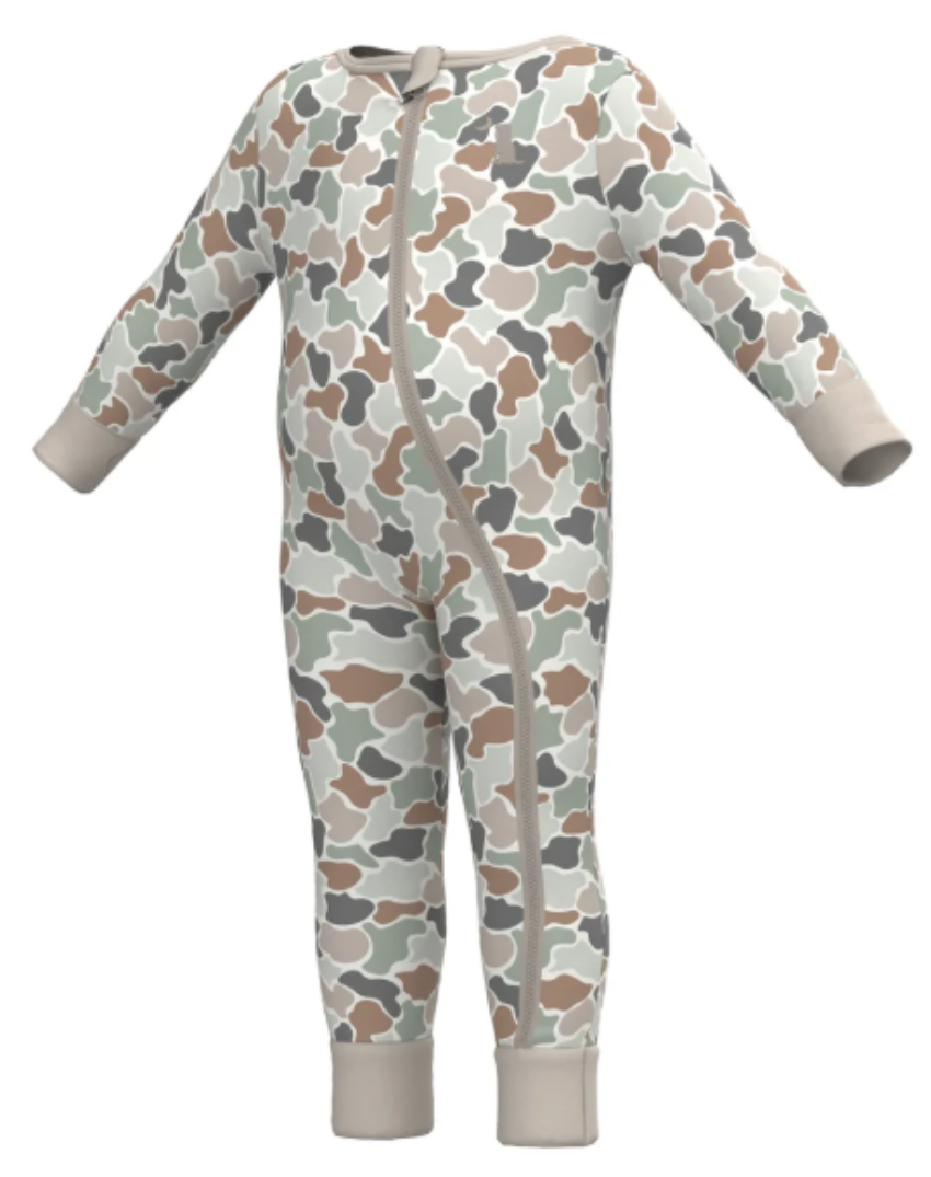 Local Boy Infant Body Suit Forest Camo Flora