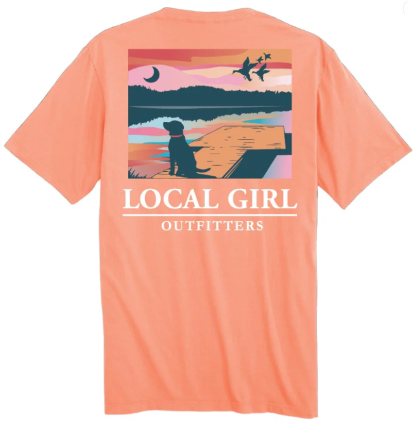 Local Boy LG Youth Lab on Dock SS T-Shirt Neon Orange