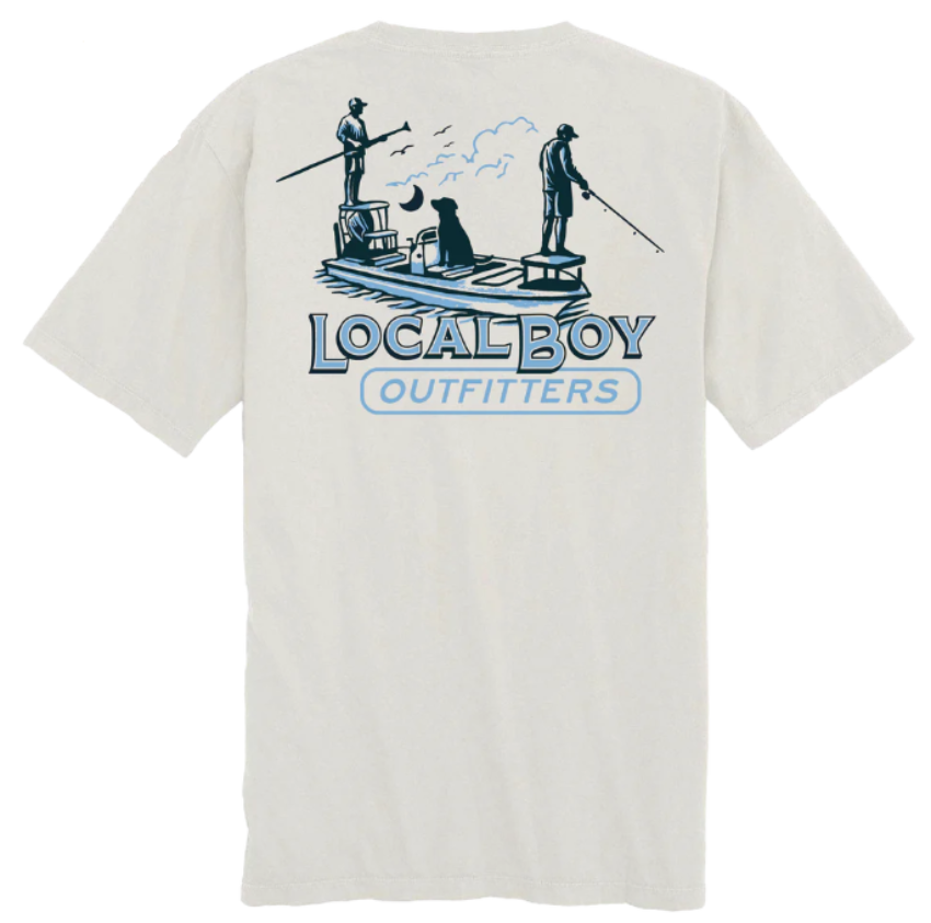 Local Boy Men's Flat Fishin' SS Shirt Silver