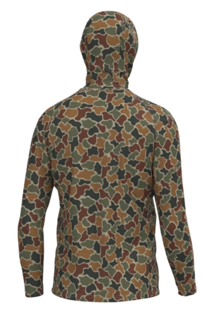 Local Boy Men's Heather Blend Hoodie Forest Camo Autumn
