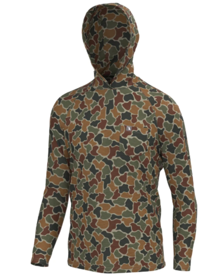 Local Boy Men's Heather Blend Hoodie Forest Camo Autumn