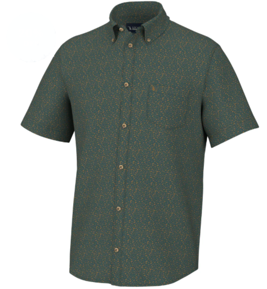 Local Boy Men's Low Country Button Down SS Shirt Shoal