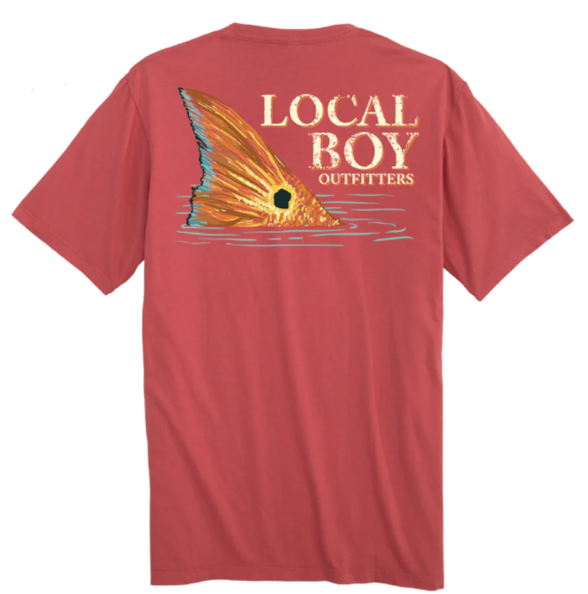 Local Boy Men's Red Fin SS Shirt Brick
