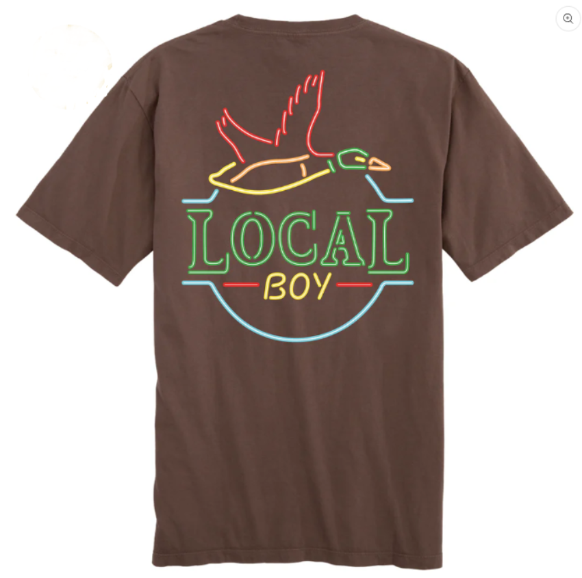 Local Boy Neon Duck Latte SS Tee Espresso