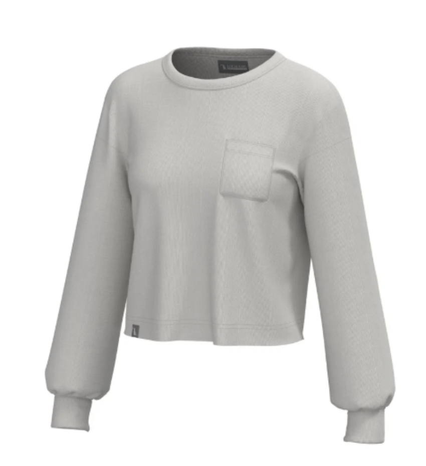 Local Girl Women's Revive Crewneck LS Light Sand