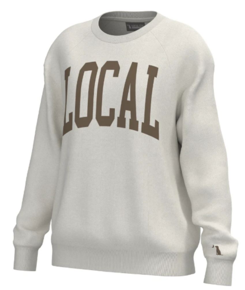 Local Girl Women's Crescent Crew Sweatshirt Ivory