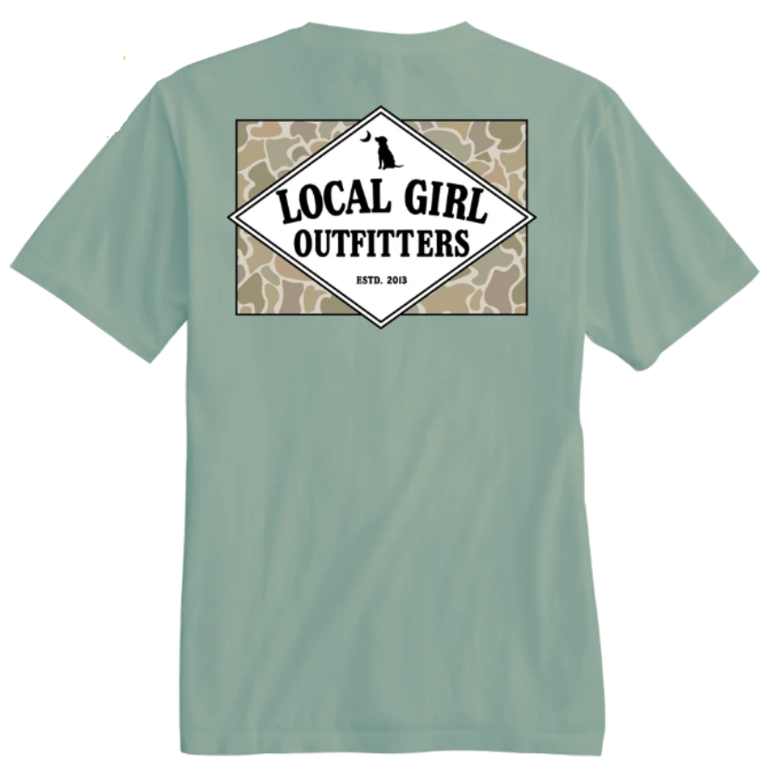 Local Girl Women's Founder's Flag Forest Camo Desert T-Shirt Bay