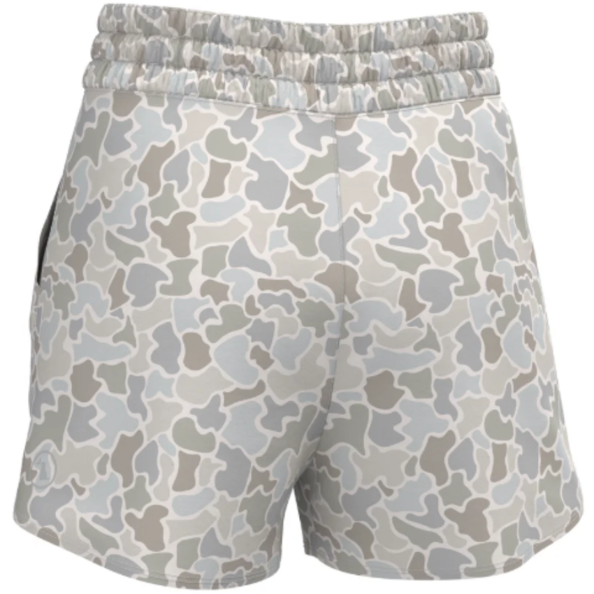 Local Girl Women's High-Waisted Volley Shorts Forest Camo Saltwater