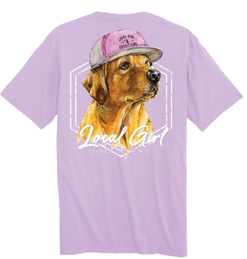Local Girl Women's Lab in Hat SS T-Shirt Orchid