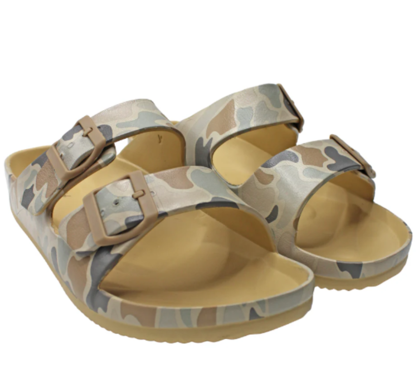 Local Girl Women's Rubber Slides Forest Camo Flora