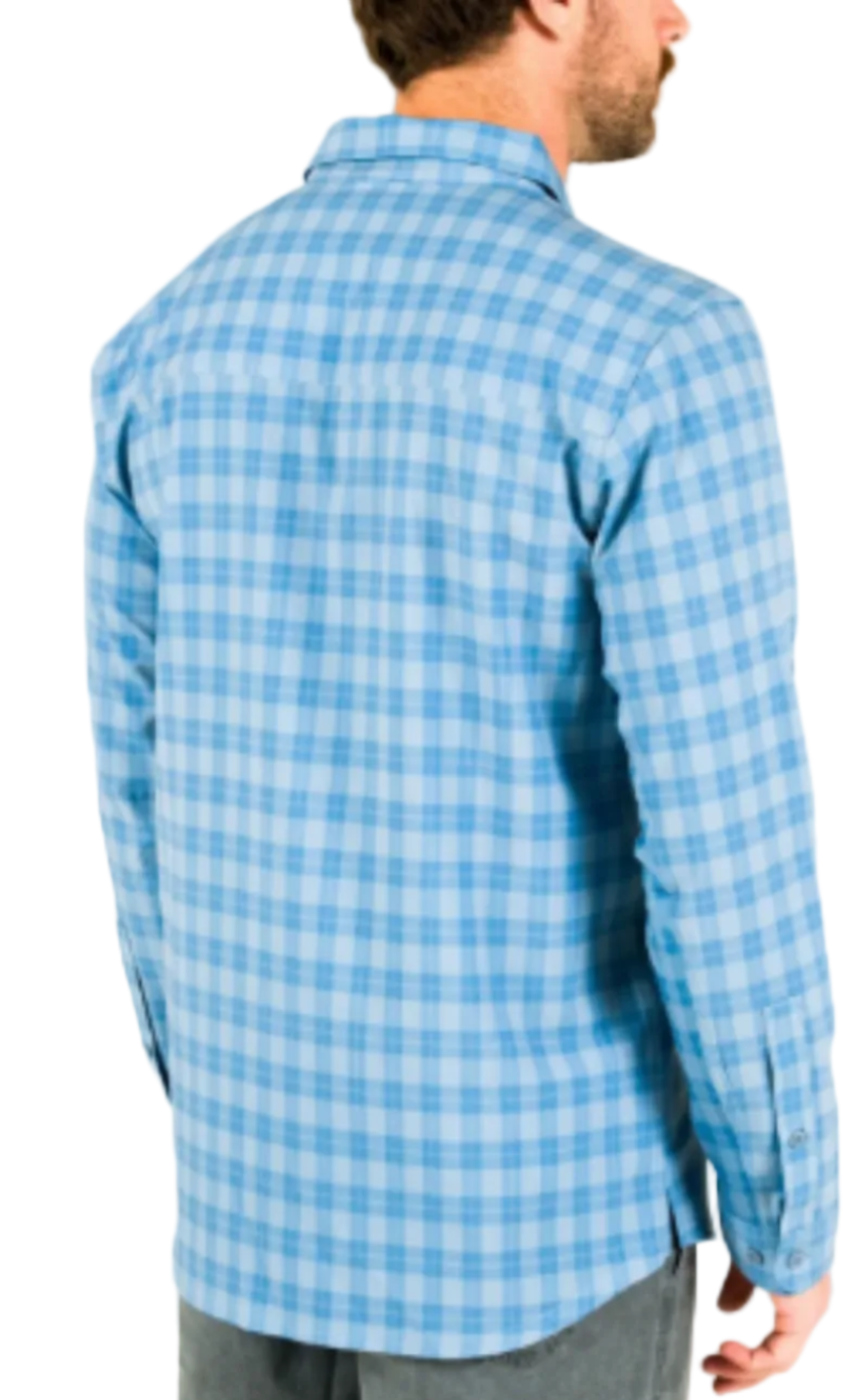 Marsh Wear Men's Lenwood Tech LS Shirt Blue Heaven