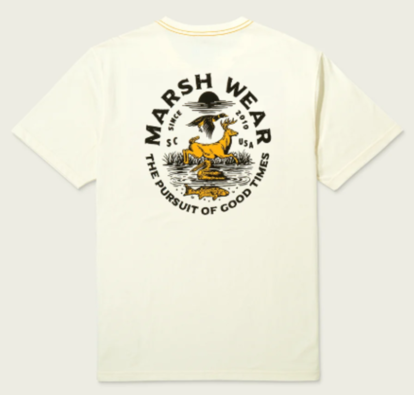 Marsh Wear Men's Natural Resources SS Shirt Vintage White
