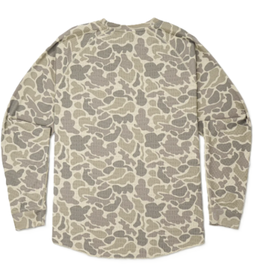 Marsh Wear Men's Surfside Waffle LS Shirt Khaki Mallard Camo