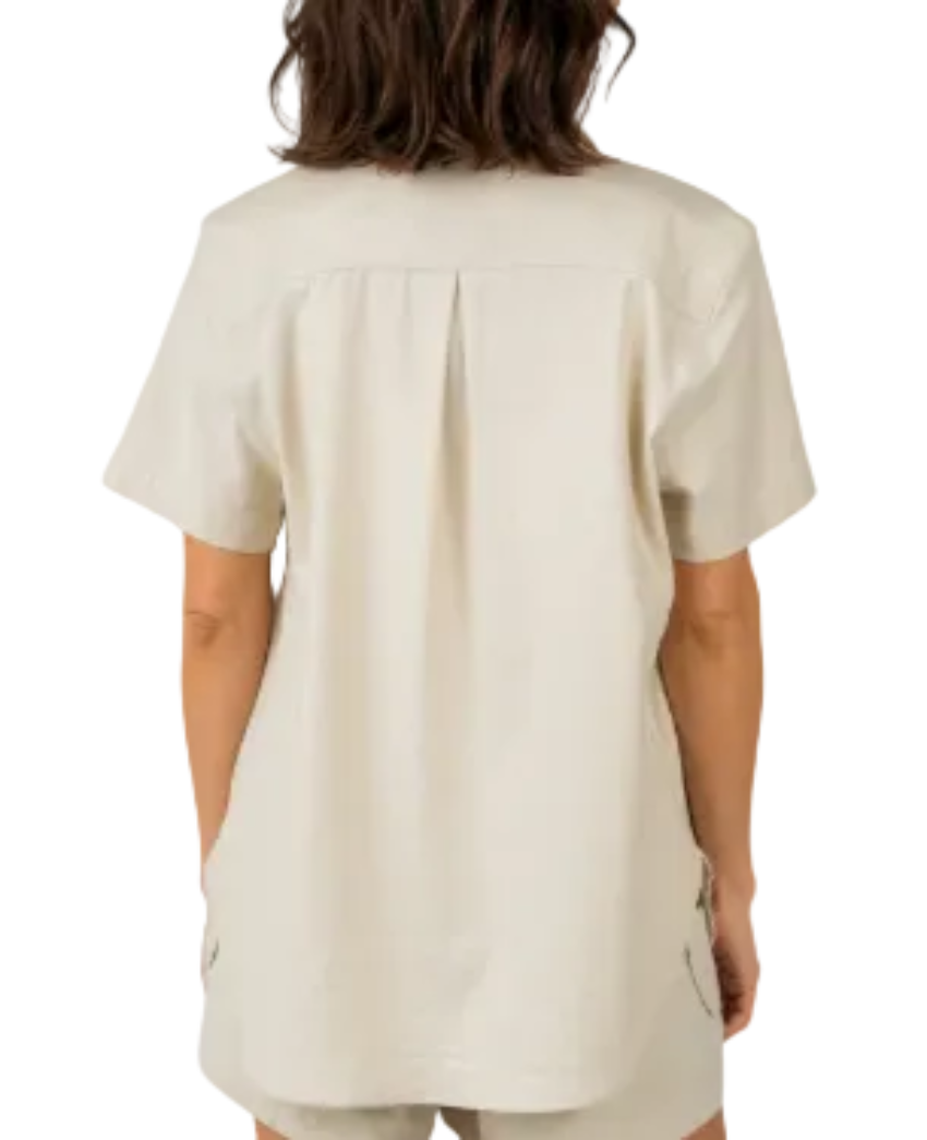Marsh Wear Women's Lowtide Linen Shirt Stone