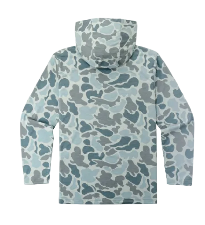 Marsh Wear Youth Buxton Tech Hoodie Silver Mallard Camo